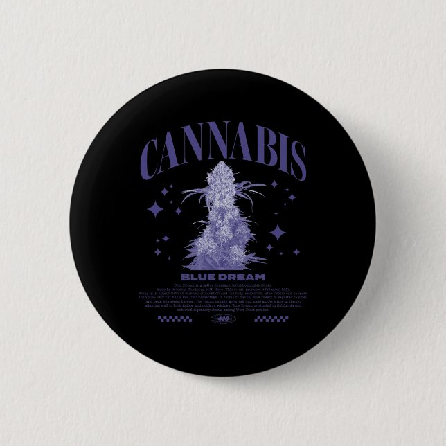 Christmas Sativa Hybrid Strain Blue Dream  Button (Vorderseite)
