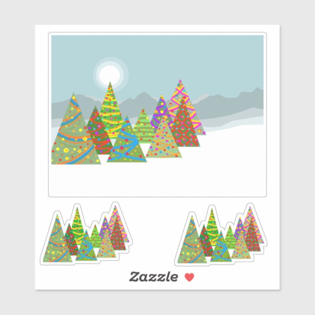Christmas Scene Aufkleber (Blatt)