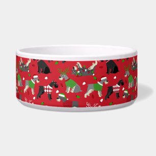 Christmas Schnauzer Bowl Napf