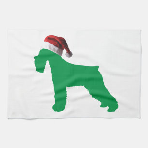 Christmas Schnauzer Handtuch