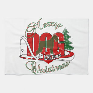CHRISTMAS SCHNAUZER HANDTUCH