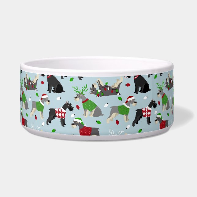 Christmas Schnauzer Napf (Vorderseite)