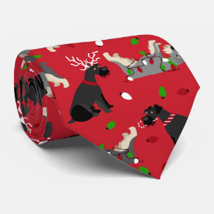 Christmas Schnauzer Neck Tie Krawatte