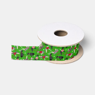 Christmas Schnauzer Satin Ribbon Satinband