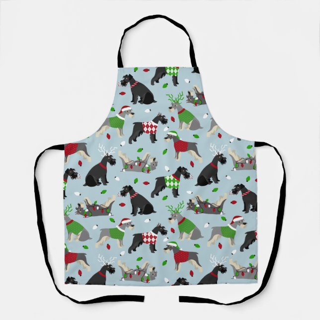 Christmas Schnauzer Schürze (Vorderseite)