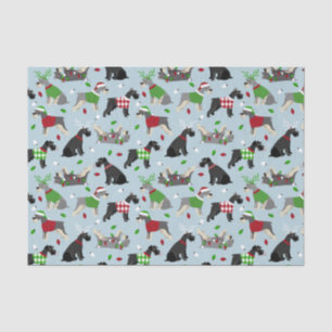 Christmas Schnauzer Seidenpapier