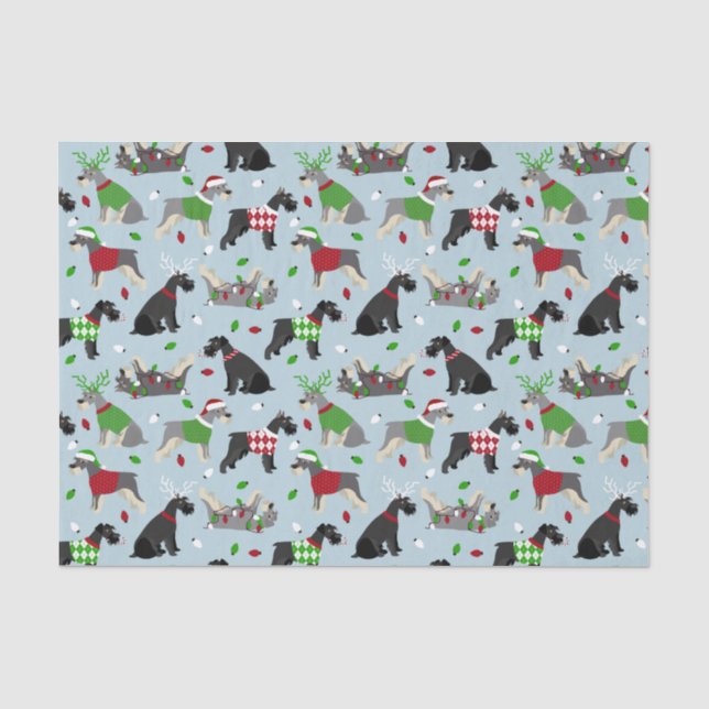 Christmas Schnauzer Seidenpapier (Vorderseite)