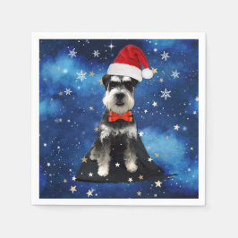Christmas Schnauzer Serviette