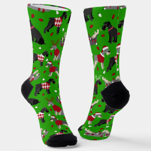 Christmas Schnauzer Socken