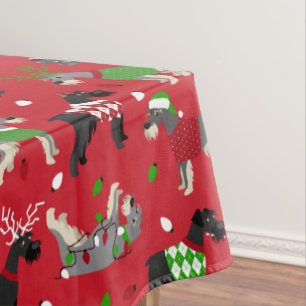Christmas Schnauzer Tablecloth Tischdecke