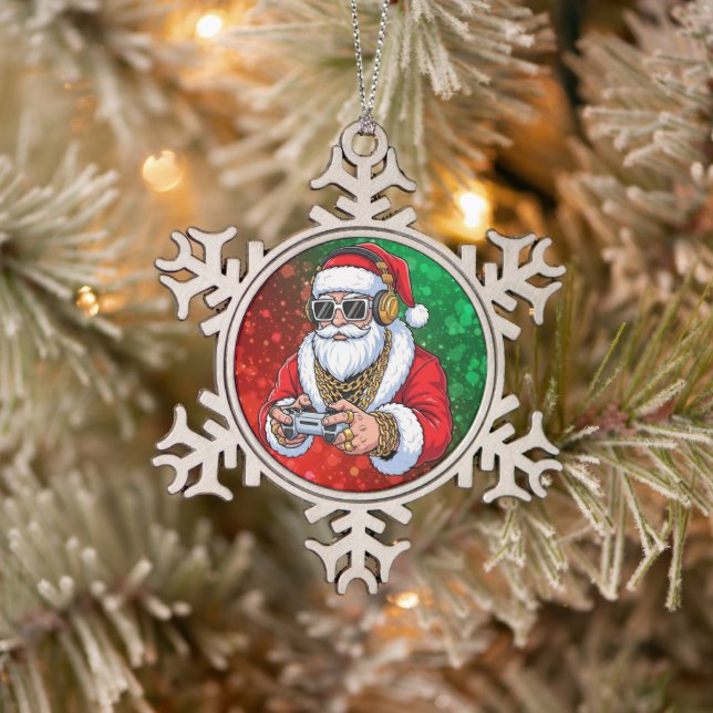 Christmas Schneeflocken Zinn-Ornament (Baum)