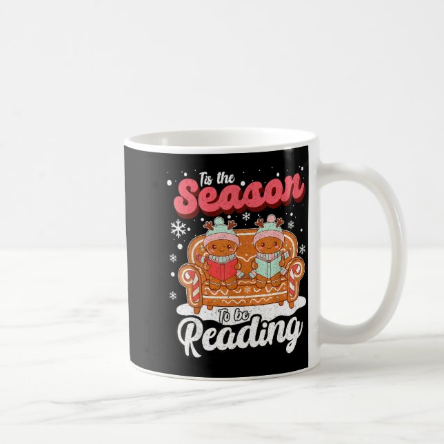 Christmas School Teacher Retro Librarian Groovy Xm Kaffeetasse (Rechts)