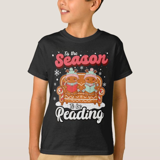 Christmas School Teacher Retro Librarian Groovy Xm T-Shirt (Vorderseite)