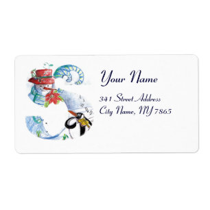 CHRISTMAS-SCHREIBEN ,PENGUINS SERENADE-MONOGRAMM