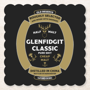 Christmas Scotch Whiskey Label Untersetzer