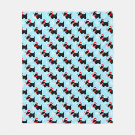 Christmas Scottie Dogs Pattern Fleecedecke