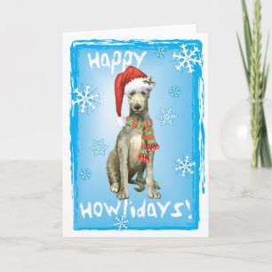 Christmas Scottish Deerhound Feiertagskarte