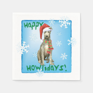 Christmas Scottish Deerhound Serviette