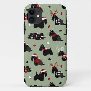 Christmas Scottish Terrier Green Case-Mate iPhone Hülle