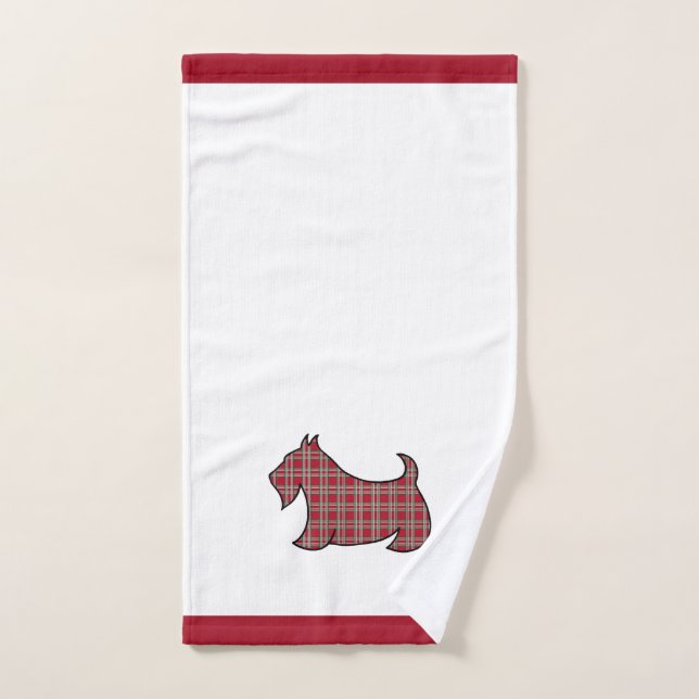 Christmas Scottish Terrier Hand Towel Handtuch (Handtuch)