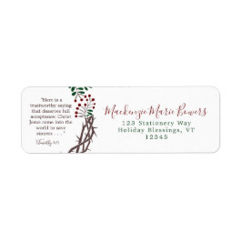 CHRISTmas Scripture Wreath-Rücksendeadresse