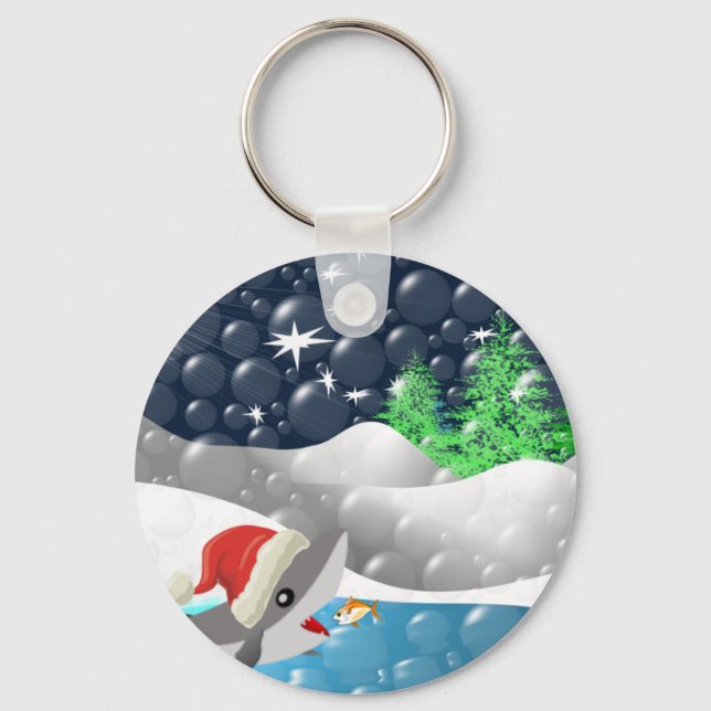 Christmas Shark Schlüsselanhänger (Vorderseite)