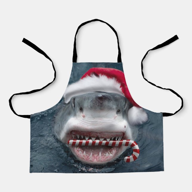 Christmas Shark Schürze (Vorderseite)