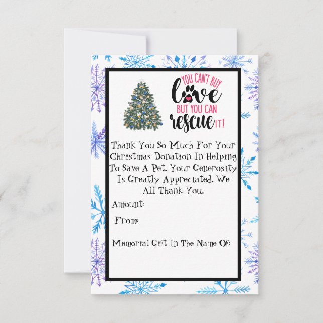 Christmas Shelter Fundraiser RSVP Karte (Vorderseite)