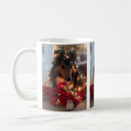 Christmas Sheltie mug