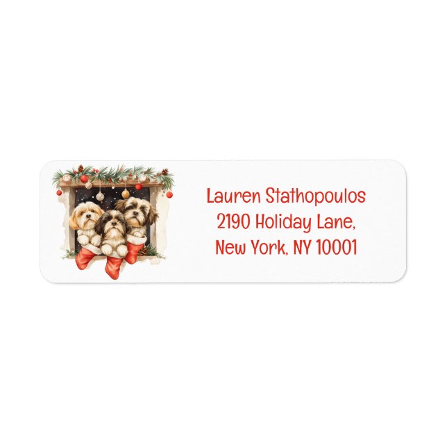 Christmas Shih Tzu Dogs (Vorne)