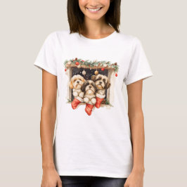 Christmas Shih Tzu Dogs T-Shirt