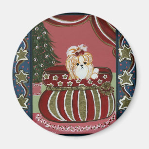 Christmas Shih Tzu Magnet