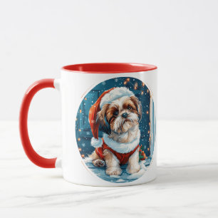 Christmas Shih Tzu Santa Dog Tasse