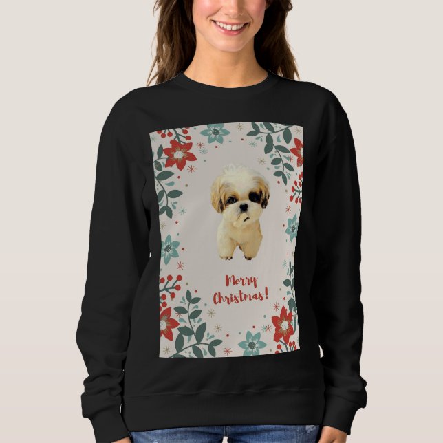 Christmas Shih Tzu Sweatshirt (Vorderseite)
