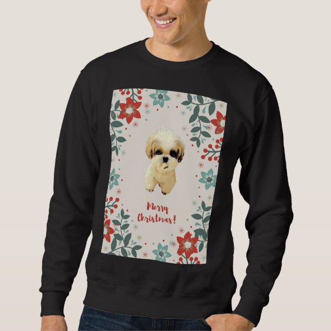 Christmas Shih Tzu Sweatshirt (Vorderseite)