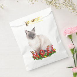 Christmas Siamese Cat Watercolor Geschenktütchen
