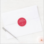 CHRISTMAS SIEGEL Moderner Minimaler festlicher Pla Runder Aufkleber<br><div class="desc">von kat massard >>> www.simplysweetpaperie.com <<< Behalt der magischen am Leben dieses Weihnachtsfest</div>