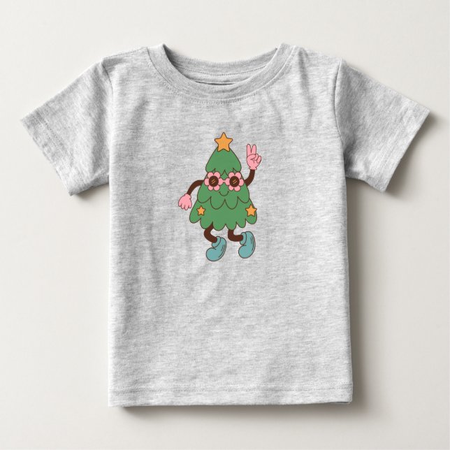 Christmas Silly Tree Baby T-shirt (Vorderseite)