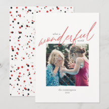 Christmas Simple Foto Red Ivory Wunderbare Welt