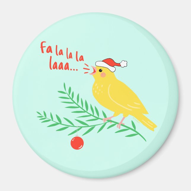 Christmas Singing Canary Magnet (Vorne)