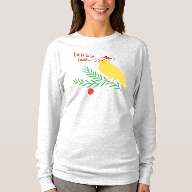 Christmas Singing Canary T-Shirt (Vorderseite)