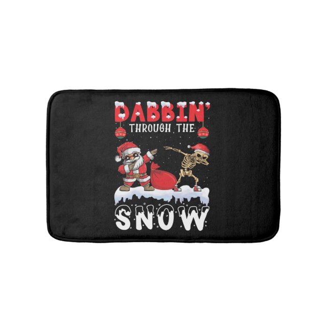 Christmas Skeleton Dab Badematte (Vorderseite)