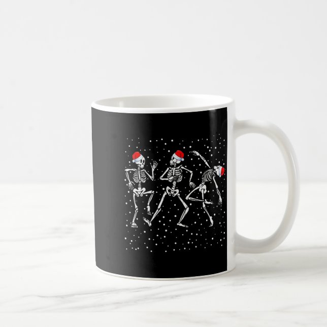 Christmas Skeleton Dancing Funny Xmas  Kaffeetasse (Rechts)