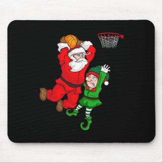Christmas Sketll Santa Claus Slam Dunk Elf Funny H Mousepad