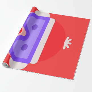 Christmas Skiing Emoji Geschenkpapier