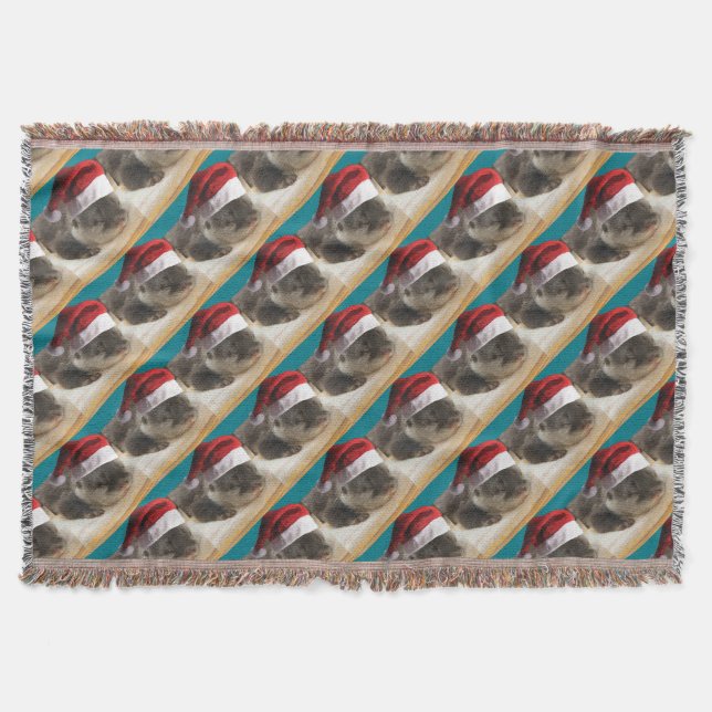 Christmas Sleepy Otter Decke (Vorderseite)