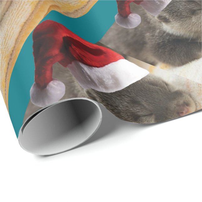 Christmas Sleepy Otter Geschenkpapier (Rolleneckpunkt)