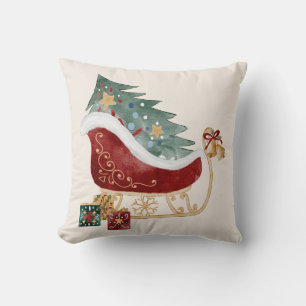 Christmas Sleigh Nutcracker Throw Kissen