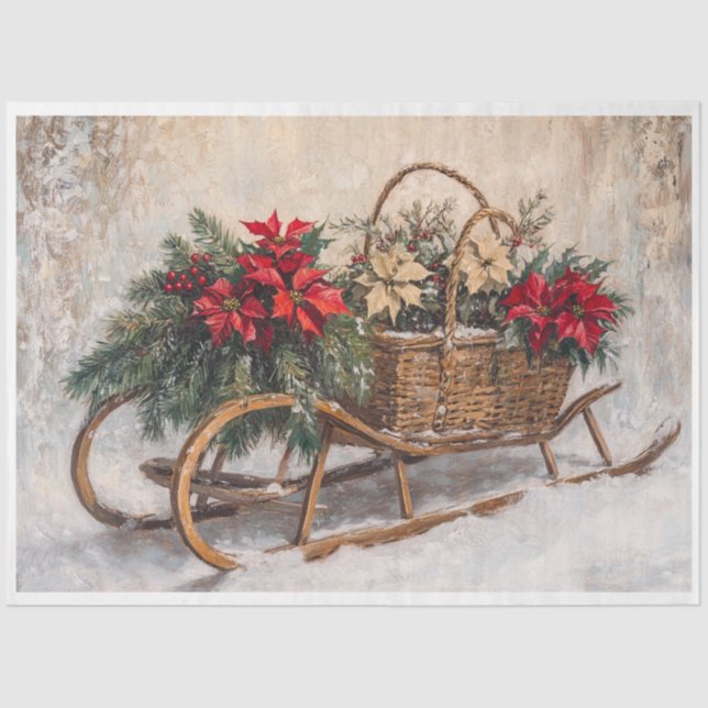 Christmas Sleigh Seidenpapier (Vorderseite)
