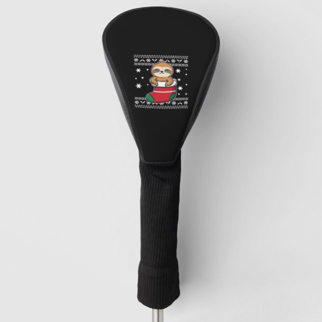 Christmas Sloth Classic T - Shirt Golf Headcover (Vorderseite)